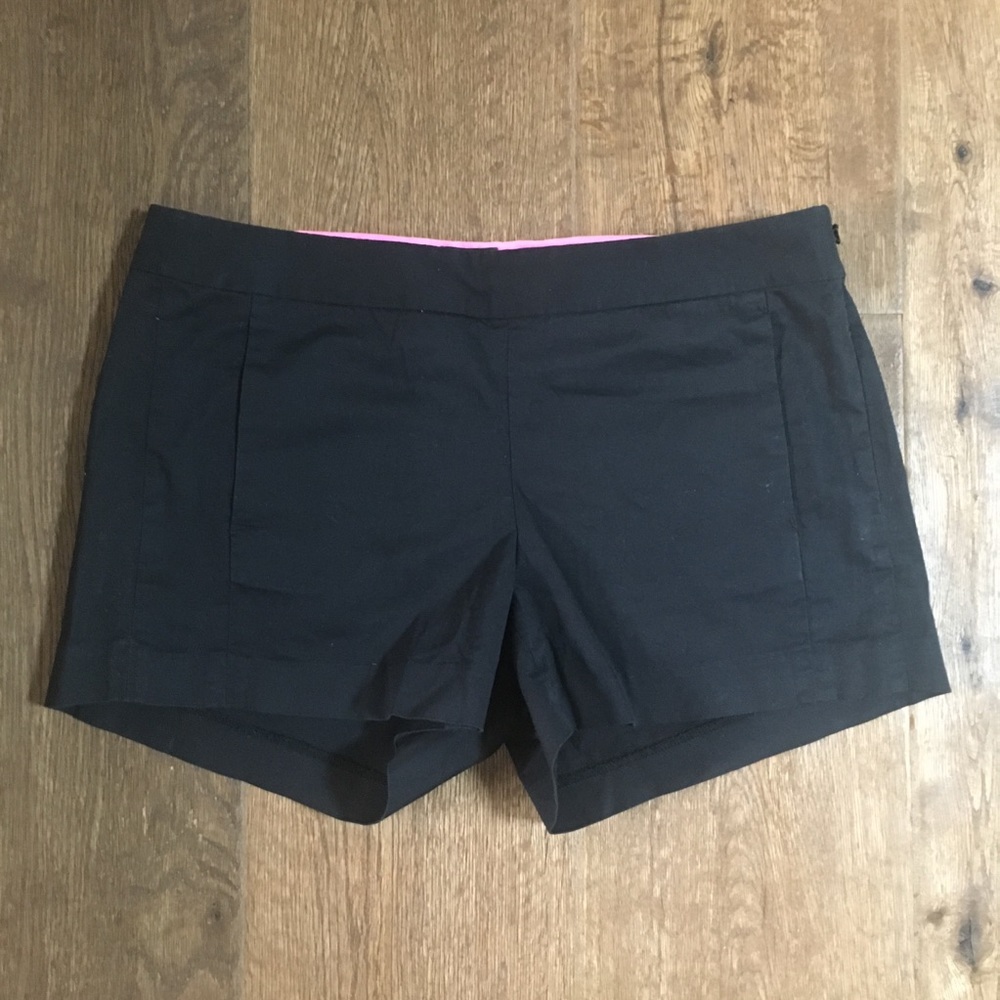 J Crew Black Side Zip Shorts
